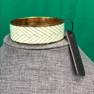 NWT J.CREW bangle gold and green